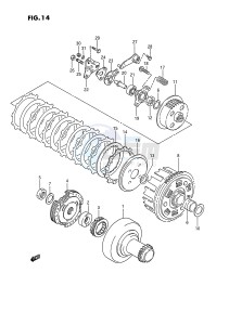 LT-F250 (E28) drawing CLUTCH