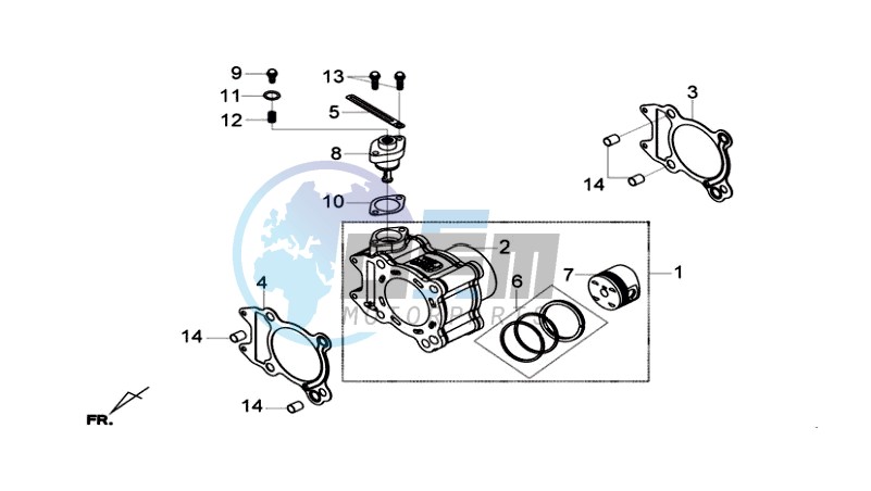 CYLINDER MET PISTON