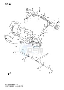 GSX1300BK (E2) drawing THROTTLE BODY HOSE JOINT