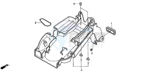 CB600F HORNET S drawing REAR FENDER (CB600F2/F22)