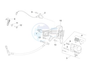 RSV4 1000 RR USA USA drawing Rear brake caliper