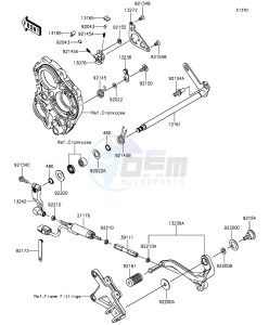 NINJA ZX-10R ABS ZX1000SGFA XX (EU ME A(FRICA) drawing Gear Change Mechanism