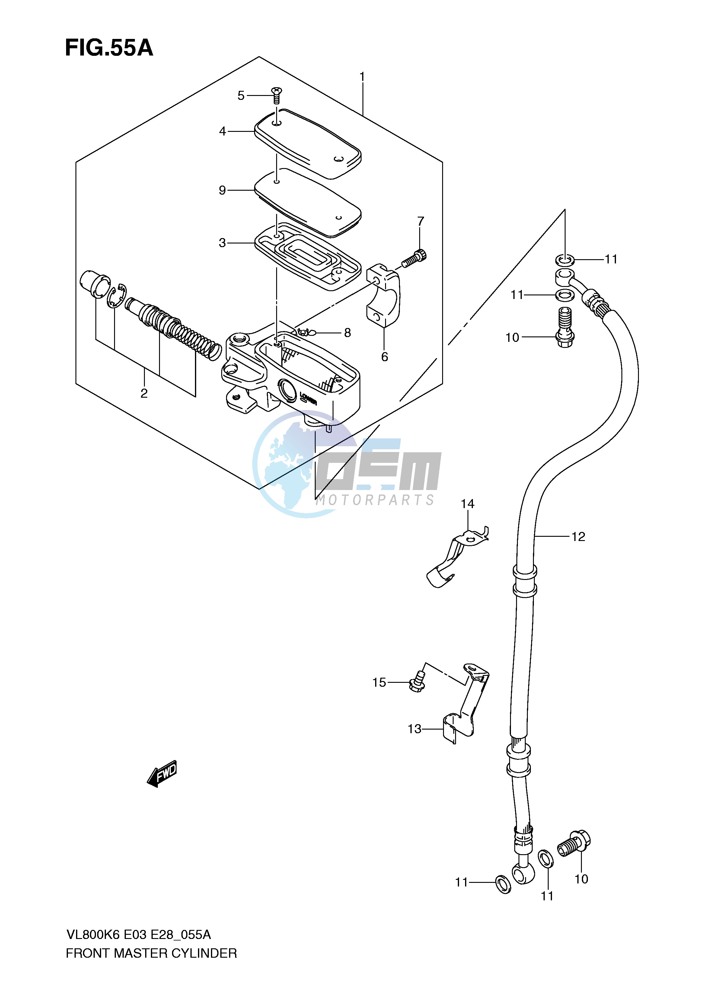 FRONT MASTER CYLINDER (MODEL K7 K8 K9 L0)