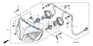 CBF1000SA UK - (E / ABS MKH) drawing HEADLIGHT