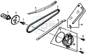 CROX 50 L5-L6 drawing CHAIN / CHAIN TENSIONER  / CHAIN GUIDE