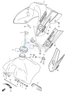 JR80 (P3-P28) drawing FUEL TANK (MODEL K3 K4 K5)