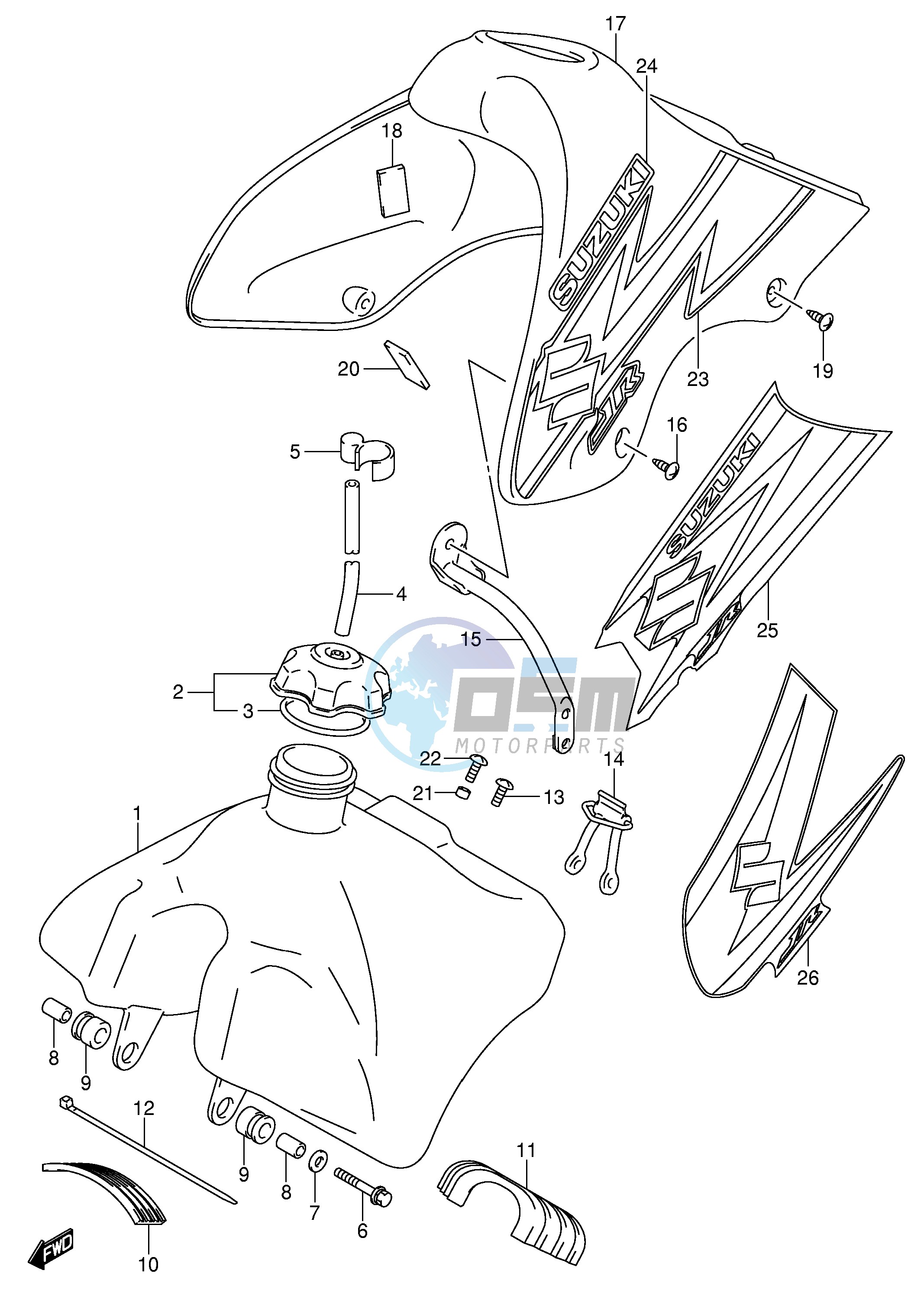 FUEL TANK (MODEL K3 K4 K5)