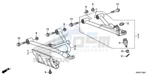 TRX500FM2H Europe Direct - (ED) drawing FRONT ARM