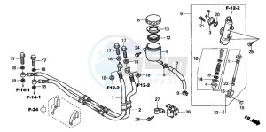 XL1000V VARADERO drawing REAR BRAKE MASTER CYLINDER (XL1000VA)