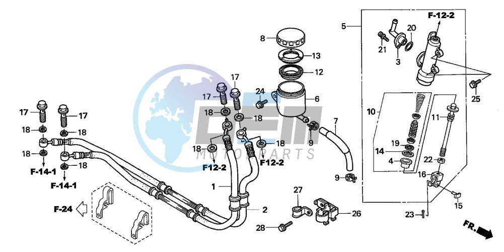 REAR BRAKE MASTER CYLINDER (XL1000VA)