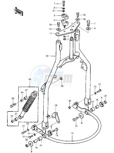 KLT 250 C [PRAIRIE] (C1) [PRAIRIE] drawing FRONT FORK -- 83 C1- -