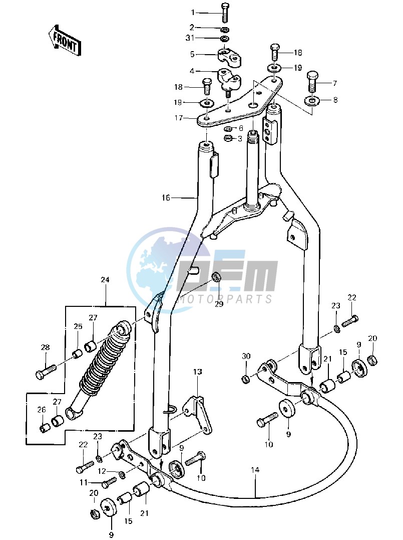 FRONT FORK -- 83 C1- -