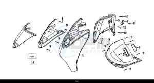 ALLO 50 (25 KM/H) (AJ05WA-NL) (L8-M0) drawing FRONT COVER FRONT INNER BOX