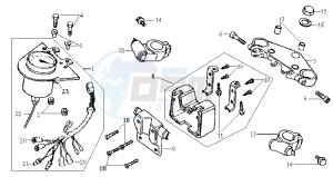 HUSKY 125 drawing DASHBOARD - VORCPLAAT -