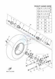 YFM700FWB KODIAK 700 (B6KN) drawing REAR WHEEL 2