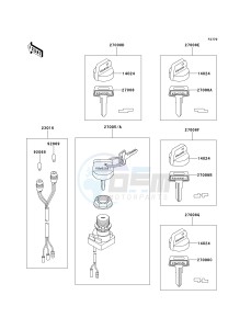 KLF 300 C [BAYOU 300 4X4] (C5-C9) [BAYOU 300 4X4] drawing IGNITION SWITCH