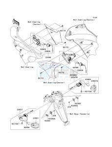 EX 650 A [NINJA 650R] (A6F-A8F) A7F drawing TURN SIGNALS