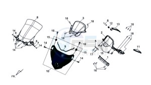 GTS 125 EFI drawing WINDSCREEN - HANDLEBAR COVER