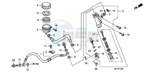 CB1300S9 Australia - (U / BCT MME TWO) drawing RR. BRAKE MASTER CYLINDER (CB1300/CB1300S)