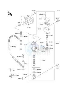 KDX 220 A [KDX220R] (A9) [KDX220R] drawing REAR MASTER CYLINDER