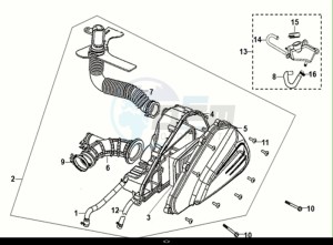 JET 14 125 LC ABS (XC12WX-EU) (E5) (M1) drawing AIR CLEANER