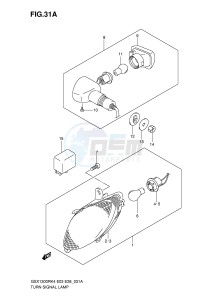 GSX1300R (E3-E28) Hayabusa drawing TURNSIGNAL LAMP (MODEL K5 K6 K7)