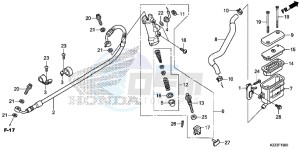 CRF250LE CRF250L Korea - (KO) drawing REAR BRAKE MASTER CYLINDER