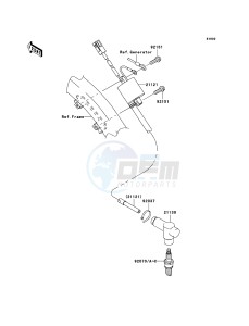 KX125 KX125M6F EU drawing Ignition System