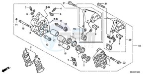 GL18009 Australia - (U / AB NAV) drawing R. FRONT BRAKE CALIPER