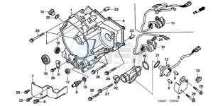 TRX250TM9 Australia - (U) drawing REAR CRANKCASE COVER