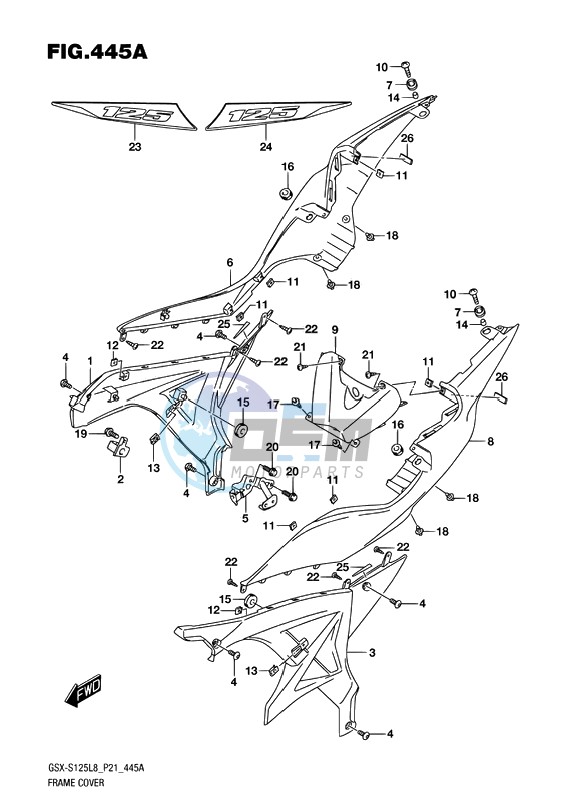 FRAME COVER (GSX-S125MLL8 P21) (FOR GTA)