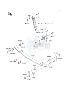 KAF 620 K [MULE 3010 TRANS4X4 HARDWOODS GREEN HD] (K1) K1 drawing REAR SUSPENSION