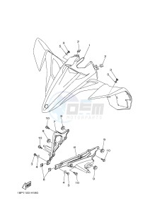 YFZ450R YFZ450RD (18PS 18PP) drawing FRONT FENDER