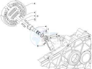 LXV 125 4T E3 drawing Rear brake - Brake jaw