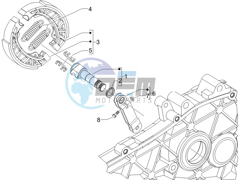 Rear brake - Brake jaw