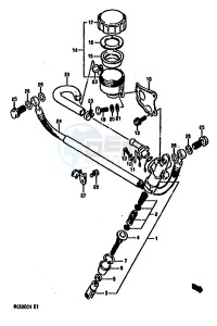 RG500 (E1) Gamma drawing REAR MASTER CYLINDER