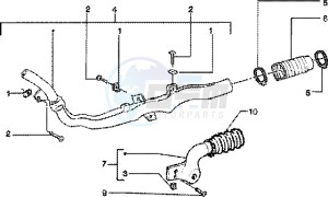 Skipper 125 4t drawing Belt cooling tube - Intake tube