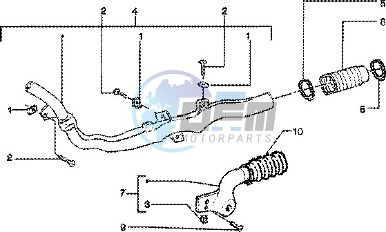 Belt cooling tube - Intake tube