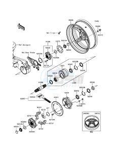 NINJA H2 / NINJA H2 CARBON ZX1000XHFA XX (EU ME A(FRICA) drawing Rear Hub