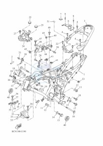 XSR700 MTM690D-U (BCP1) drawing FRAME