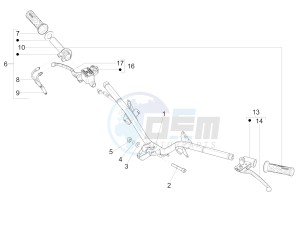 FLY 150 4T 3V IE (NAFTA) drawing Handlebars - Master cil.