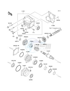 KLF 220 A [BAYOU 220] (A10-A14) [BAYOU 220] drawing FRONT BEVEL GEAR