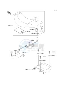 EX 500 D [NINJA 500R] (D6F-D9F) D8F drawing SEAT