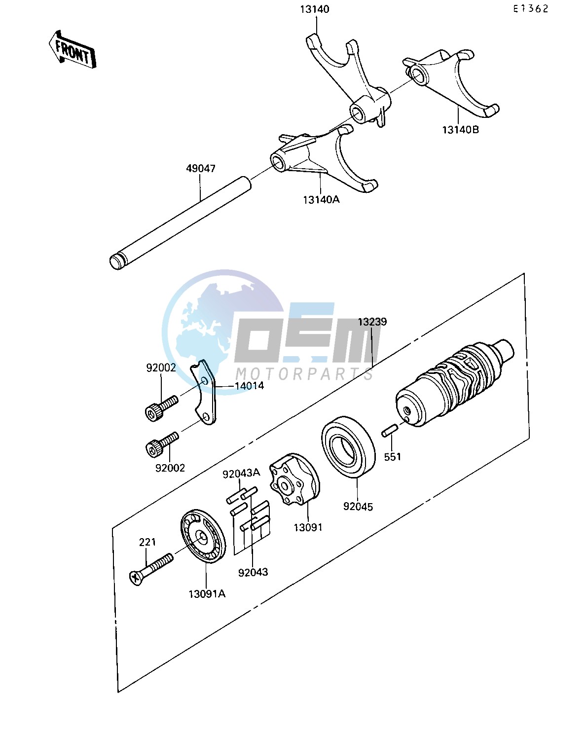 GEAR CHANGE DRUM_SHIFT FORK-- S- -