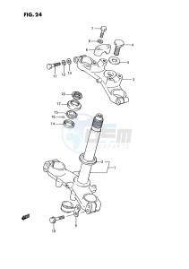 RM80 (E3) drawing STEERING STEM (MODEL G H J)