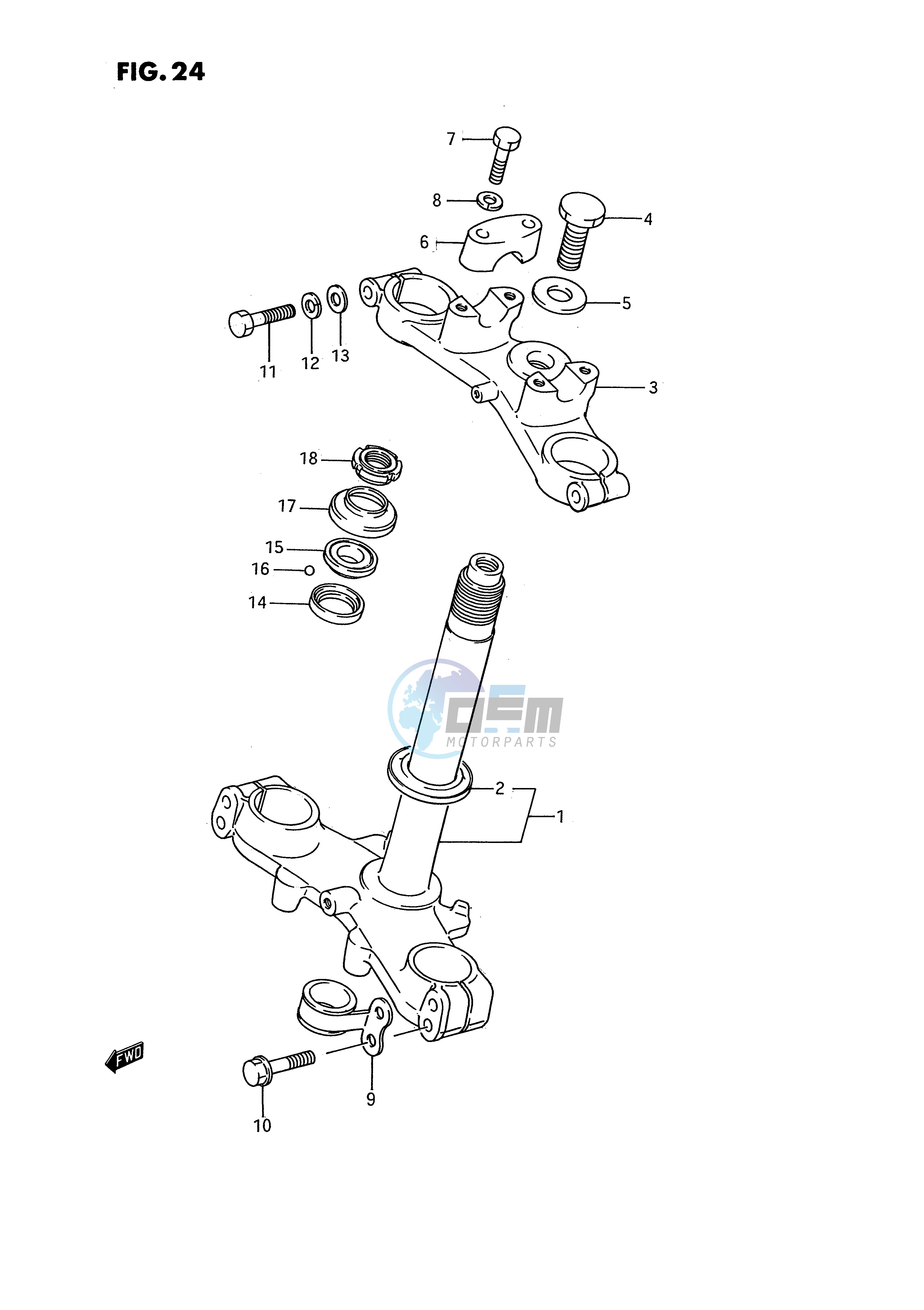 STEERING STEM (MODEL G H J)