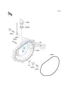 JF 650 A [X2] (A6-A9) [X2] drawing ENGINE COVER-- S- -