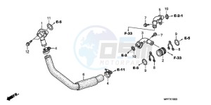 XL700VA9 France - (F / ABS CMF SPC) drawing WATER PIPE