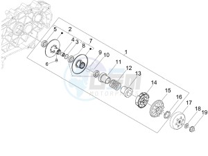 X7 300 ie Euro 3 drawing Driven pulley