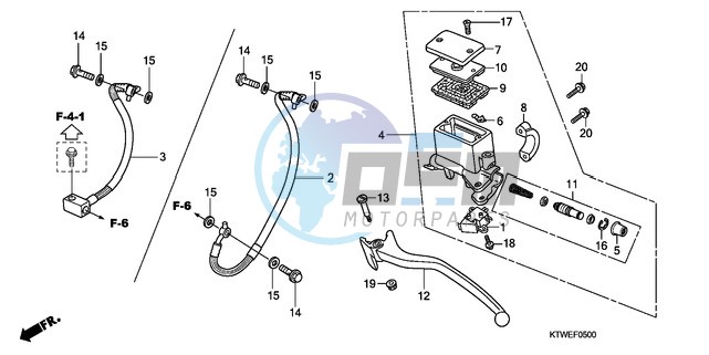 RR. BRAKE MASTER CYLINDER